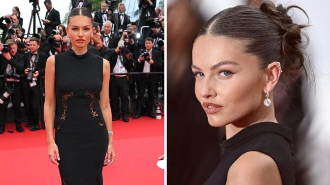 French model Thylane Blondeau, once deemed the 'most beautiful girl in the world', cut a timeless figure on the Cannes Film Festival red carpet.