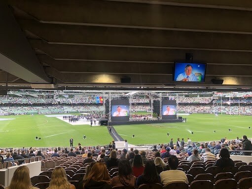 A host of celebrity guests including Russell Crowe, Hugh Jackman, James Packer, Eric Bana, Greg Norman and Kelly Slater are expected at the MCG.