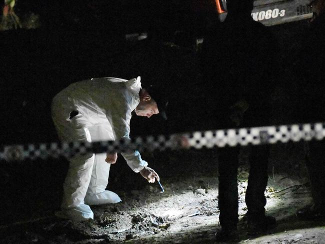 Human bones were found at the search site last night.