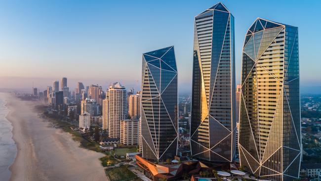 The Langham, Gold Coast, is in the central tower of Jewel.