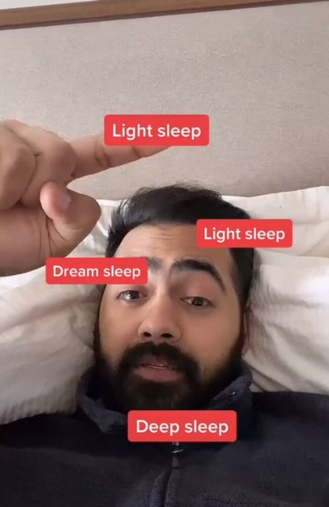 Dr Karan Raj has shared a sleep tip if you’re always waking up groggy despite a full night’s sleep. Picture: TikTok/@dr.karanr.