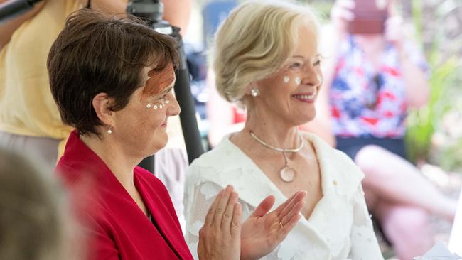 Professor Carolyn Evans with former Governor General, Dame Quentin Bryce at a welcome by Griffith University’s Council of Elders and traditional owners of the lands.