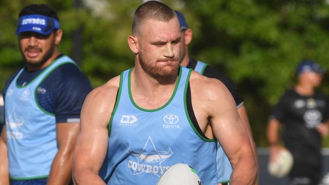 NQ Cowboys training at Cowboys HQ at the Hutchinson Builders Centre. Coen Hess. Picture: Evan Morgan