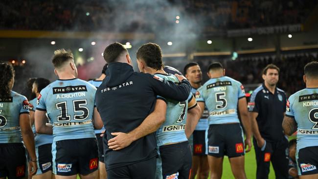 NSW devastation after losing the 2022 Origin series to QLD 2-1. Pic: NRL Imagery