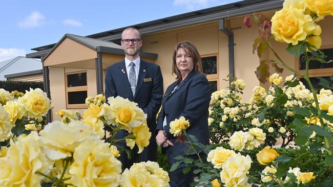 Funeral Directors Thomas Butler and Karina Jones at Ivan Butler funerals. Picture: Keryn Stevens