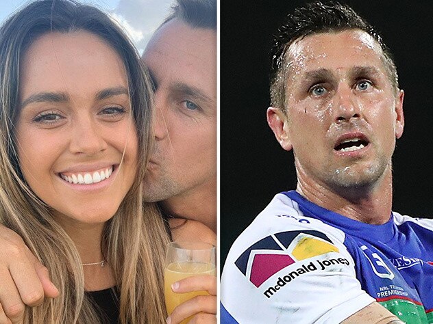 Mitchell Pearce and his fiancee Kristin Scott.