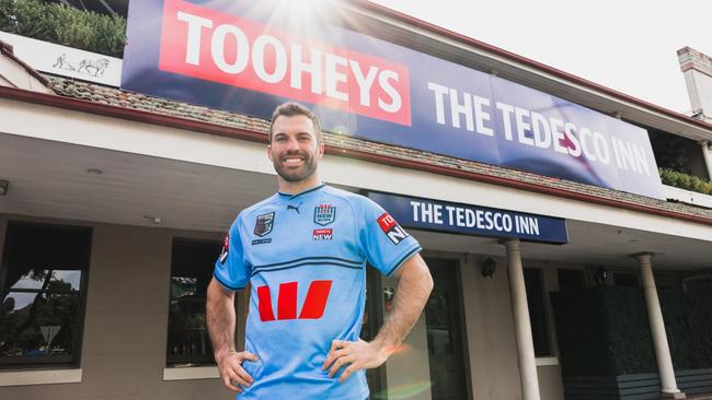 James Tedesco outside the “Tedesco Inn”. Picture: Marc Llewellyn