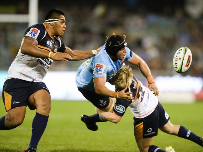 Damien Fitzpatrick of the Waratahs looks set to retain his starting role despite the strong form of Toly Latu for the Wallabies. Picture: AAP