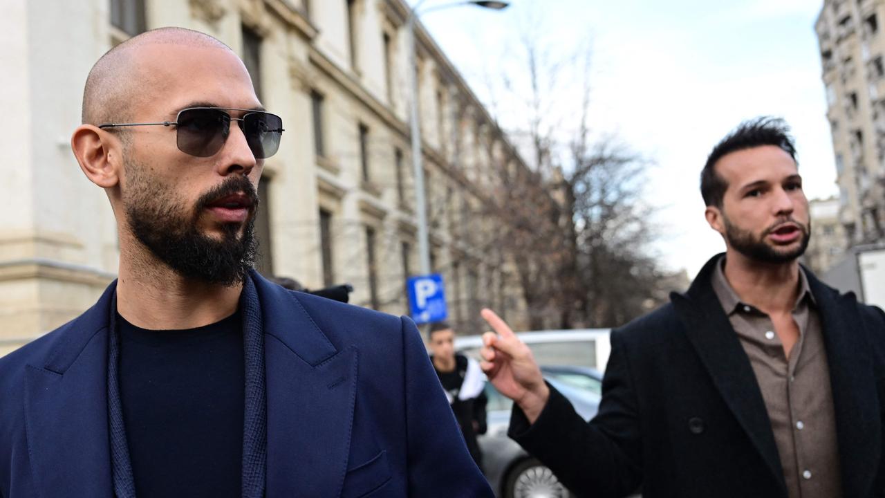 Controversial influencer Andrew Tate (L), pictured with his brother Tristan Tate (R), helped fuel the hate. Picture: Daniel Mihailescu/AFP