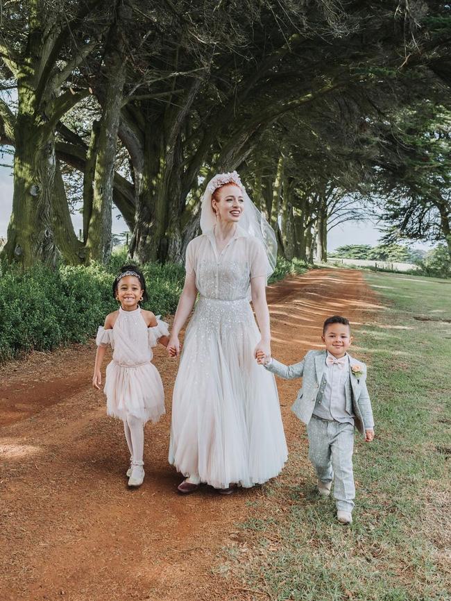 Former Wiggle Emma Watkins married her partner, Oliver Brian in May. Picture: Instagram