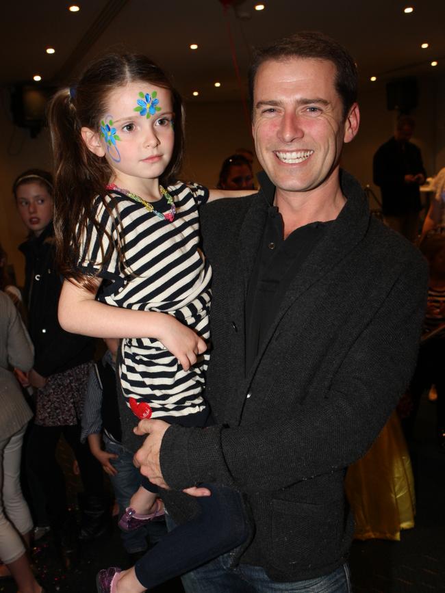 Karl Stefanovic with his daughter when she was younger. Picture: Richard Dobson