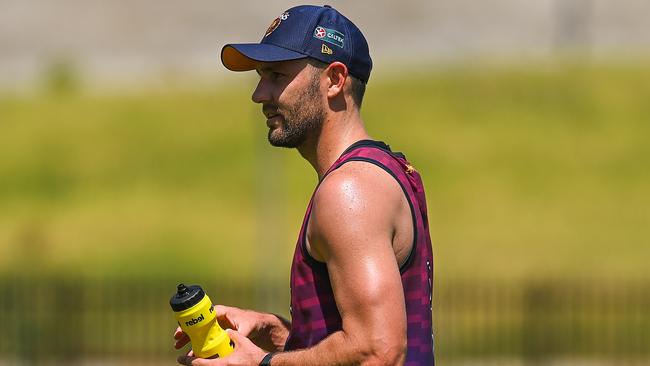 Jack Gunston looks on during a Brisbane Lions training session. (Photo by Albert Perez/Getty Images)