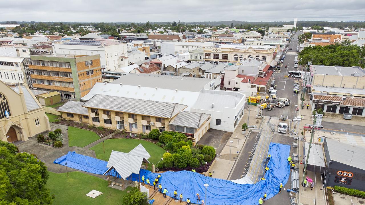 Maryborough floods from the sky. Photo: John Wilson