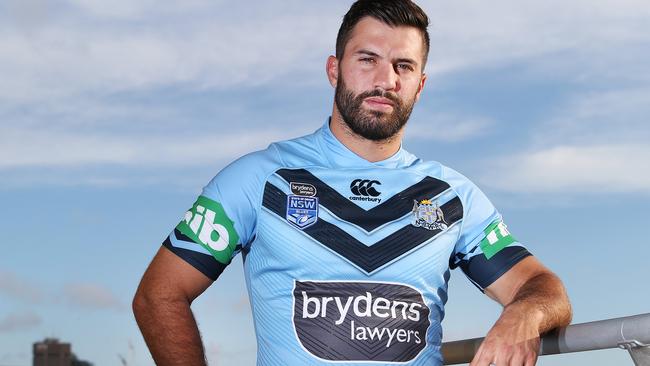 James Tedesco wears the 2018 NSW Origin jersey.