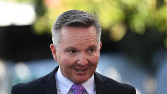 Shadow Treasurer Chris Bowen speaks to the media during a press conference after the 'Vote for Change Rally' at Bowman Hall in Blacktown, Sydney, Thursday, May 16, 2019. A Federal election will be held in Australian on Saturday May 18, 2019. (AAP Image/Lukas Coch) NO ARCHIVING