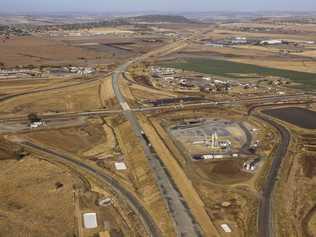 Warrego Highway west interchange May 2018. Picture: Above Photography PTY LTD