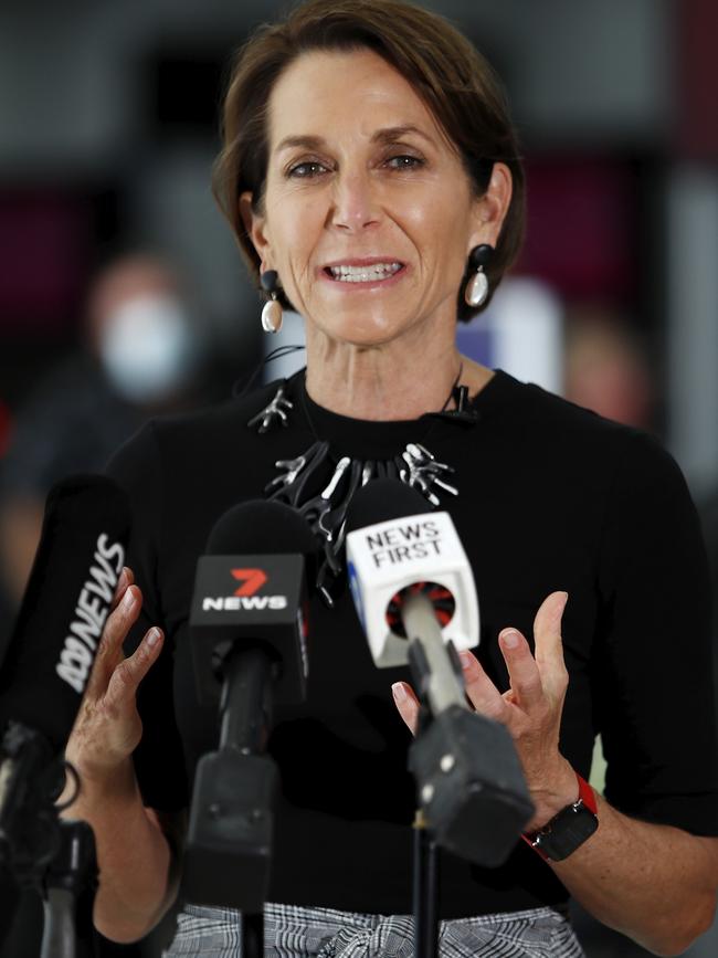 Virgin Australia CEO Jayne Hrdlicka. Picture: Dylan Burns/AFL Photos via Getty Images