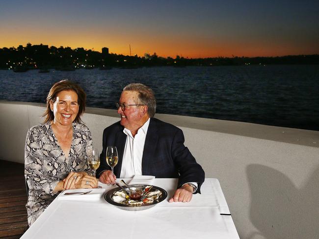 Judy McMahon and Michael McMahon on the balcony at Catalina. Picture: John Appleyard