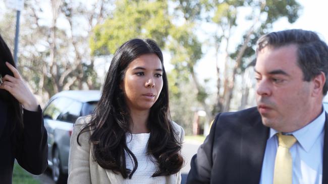 Nicola Teo with her lawyer Darren Emery at an earlier court appearance. Picture: John Grainger