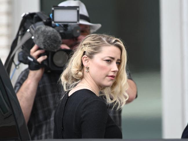 US actress Amber Heard arrives to hear the verdict in the Depp v. Heard trial at the Fairfax County Circuit Courthouse in Fairfax, Virginia. Picture: AFP