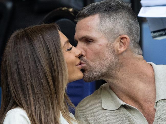 January 14:Nadia Bartel and Peter Dugmore   during the match betwee Novak Djokovic (SRB) and Dino Prizmic (CRO) during the 2024 Australian Open on Sunday, January 14, 2024. Photo by TENNIS AUSTRALIA/ FIONA HAMILTON