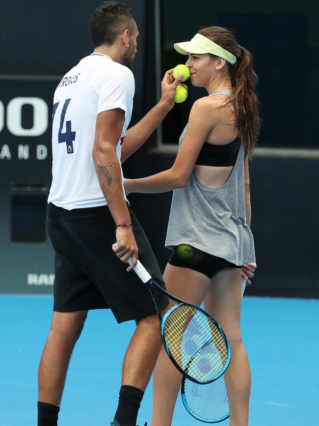 Kyrgios and Tomljanovic in 2017.