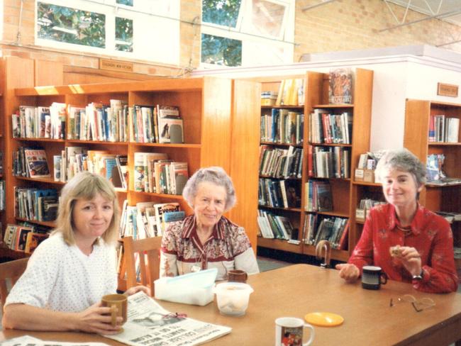 Kerrie Fairlie, Dorothy Southwell and Jill gribble at Ballina Library in 1988.