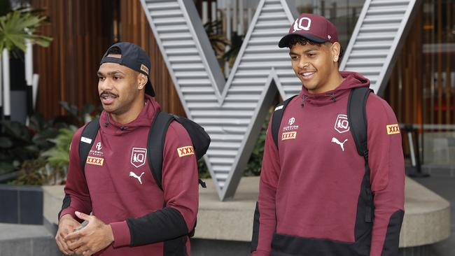 Young guns (L-R) Hamiso Tabuai-Fidow and Selwyn Cobbo lack Gagai’s experience and calm head. Picture: Josh Woning