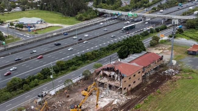 The demolition site at Loganholme will be very close to where the Coomera Connector road will be built.