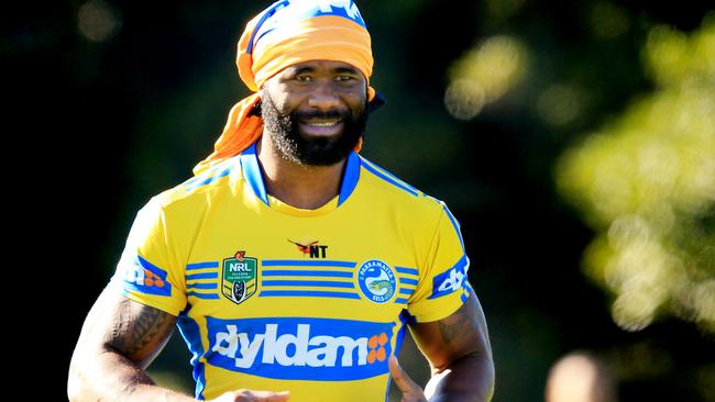 Semi Radradra at Eels training.