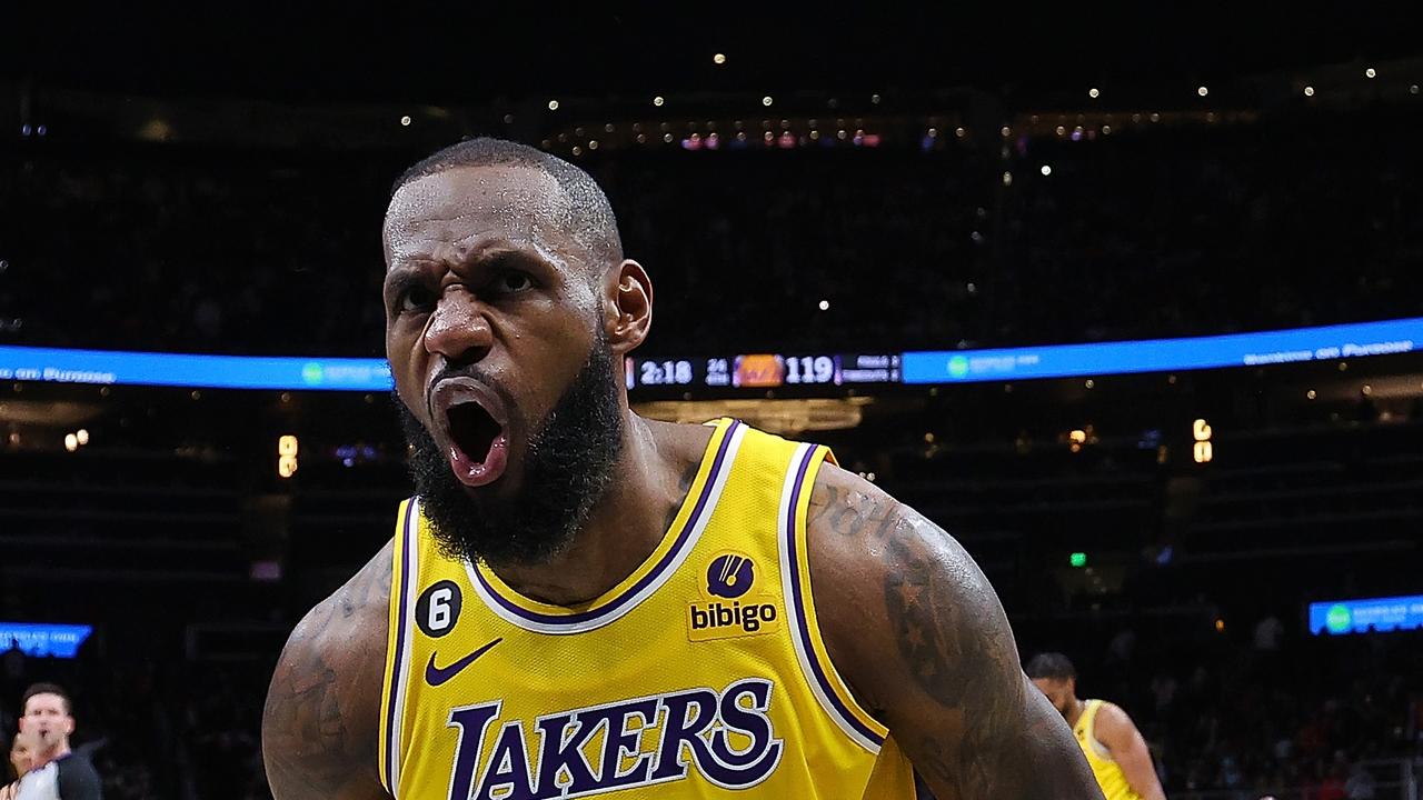 NBA news 2022: LeBron James explodes as Lakers defeat Atlanta Hawks ...