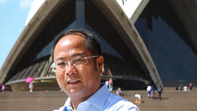 Huang Xiangmo at the Sydney Opera House. Picture: Renee Nowytarger