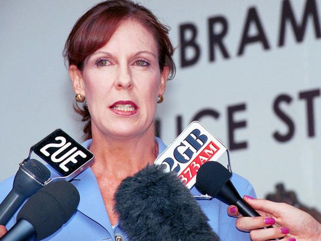 Then Detective Chief Inspector Deborah Wallace in 2003 speaking about a large drug bust in Canley Vale. Picture: Nick Andrean.