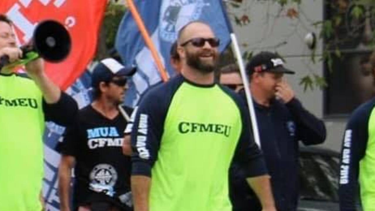 CFMMEU official Dean Rielly was one of the two officials fined. Picture: Supplied