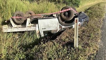 Proserpine police attended a single-vehicle crash on Conway Road, Preston on Sunday, September 26, 2021. Picture: Supplied