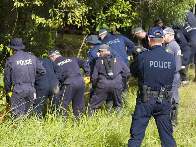 NSW Police search bushland at Batar Creek on NSW’s mid-north coast for clues about three-year-old William Tyrrell’s disappearance. Picture: AAP