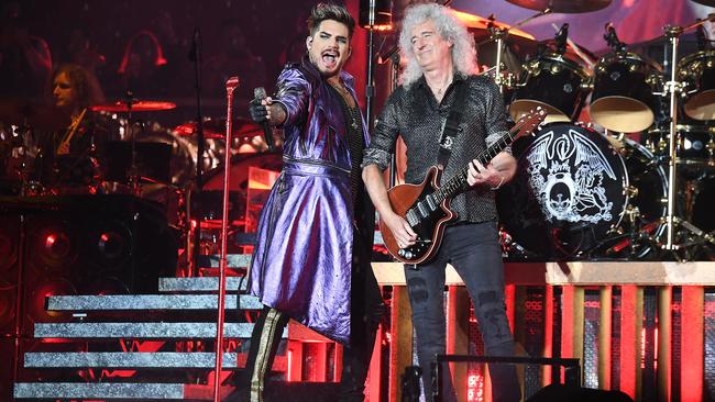 Queen with Adam Lambert and Brian May rock out in Brisbane in February. Picture: AAP