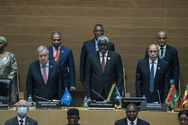 UN chief Antonio Guterres and outgoing AU Commission chairman Moussa Faki Mahamat discussed the DR Congo crisis at the summit