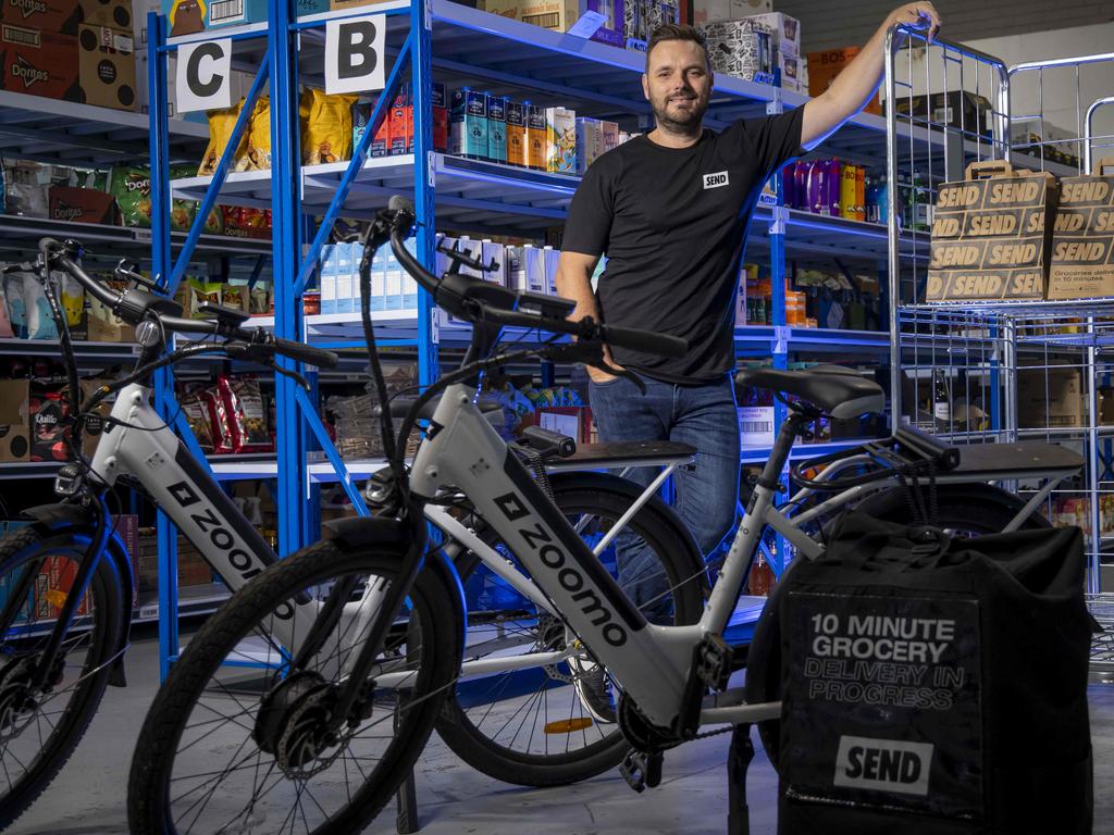 Cory Jimmieson, head of growth at delivery brand start-up, Send. Picture: NCA NewsWire / Wayne Taylor