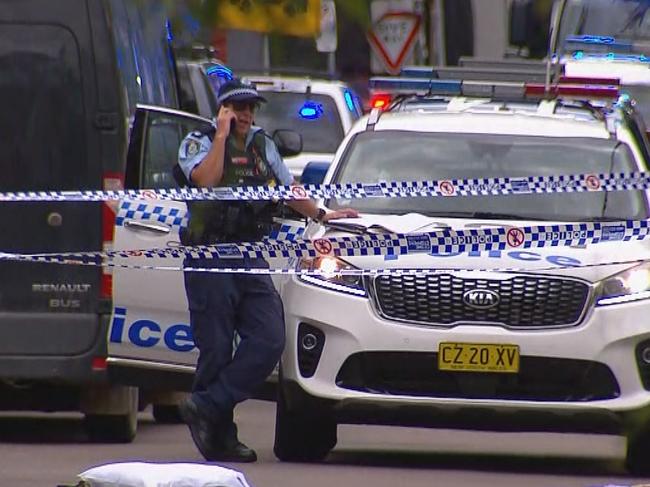 A critical incident investigation is underway after police shot an armed man at Wickham today.Just before 8am (Friday 7 April 2023), officers from Newcastle City Police Area Command were called to a home in Bishopsgate Street, following reports of an earlier stealing. MUST CREDIT: 9NEWS