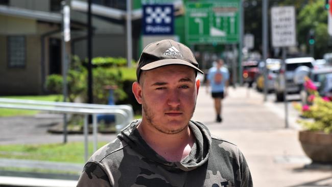 Thomas Hyde outside the Ingham Magistrates Court on Thursday after the teenager was handed a lengthy suspended jail sentence for two counts of serious assault of a police officer in relation to the incident at Forrest Beach on September 29. Picture: Cameron Bates