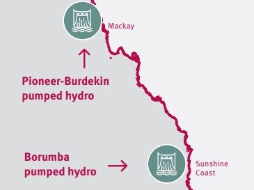 The pumped hydro scheme will be located 70km west of Mackay in the Pioneer Valley. Picture: Queensland Energy and Jobs Plan