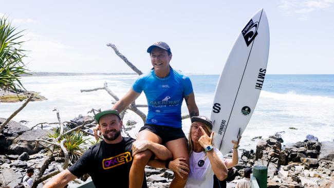 Sarah Baum got the better of Coco Cairns in the final. (Photo by Cait Miers/World Surf League)