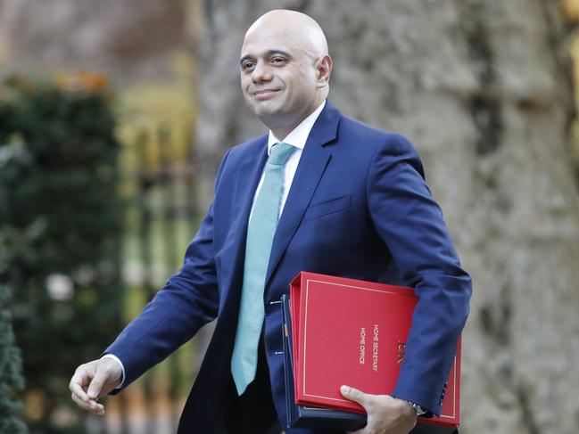 Britain's Home Secretary Sajid Javid.