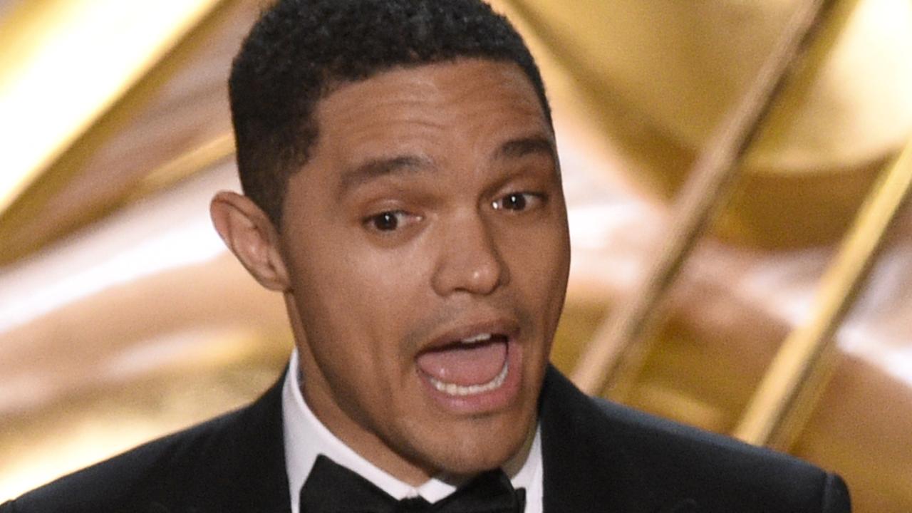 Trevor Noah introduces "Black Panther" at the Oscars on Sunday, Feb. 24, 2019, at the Dolby Theatre in Los Angeles. (Photo by Chris Pizzello/Invision/AP)