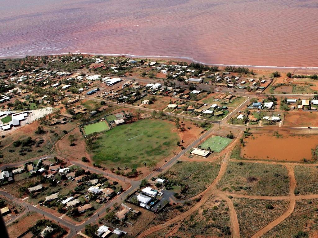 Onslow, on the Pilbara coast. Last year it equalled the record for Australia’s hottest-ever daily maximum. Picture: AAP Image/Steve Ferrier