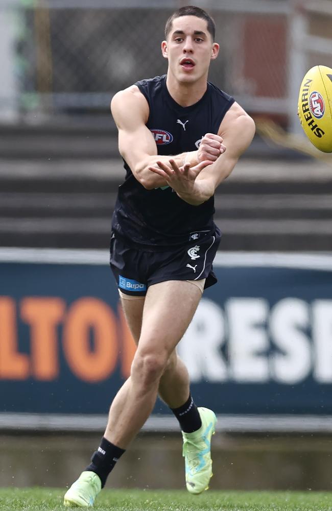 Adam Cerra is helping power the Blues forward. Picture: Michael Klein