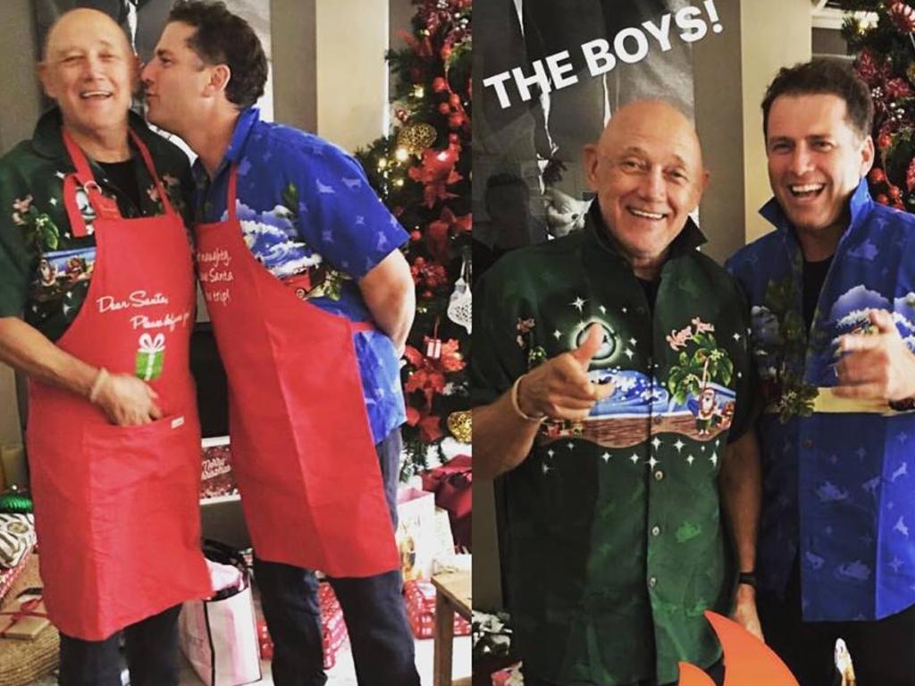 Karl Stefanovic appears to have a close relationship with his new father-in-law, packaging executive Bob Yarbrough.