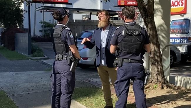 Police were called when Sean Adrian Anglim became "irate" after being denied to the Maroochydore Courthouse for refusing to wear a mask. Picture: Maddie Manwaring