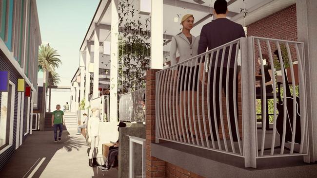 An artist's impression of California Laneway in Fortitude Valley